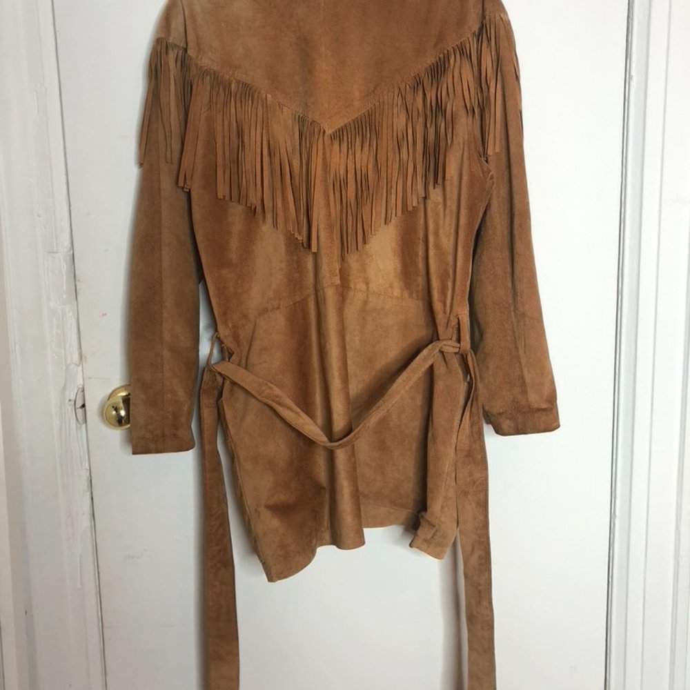 DANIER SUEDE TAN LEATHER JACKET SIZE XS - Picture 3 of 8